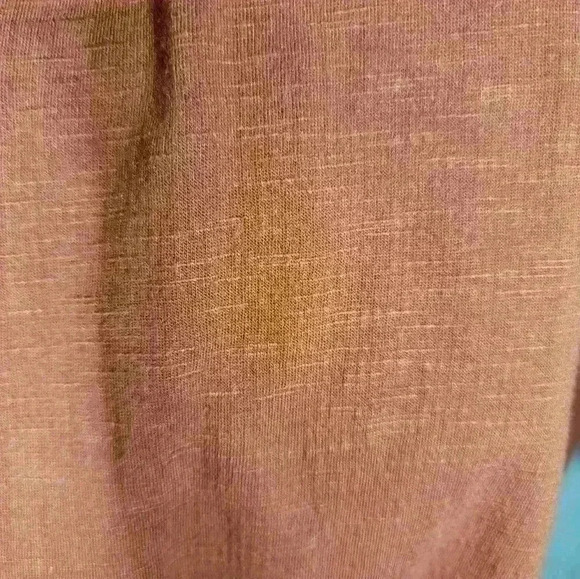 Christopher &Banks burnt orange textured button-down long sleeve blouse size LG. - Picture 7 of 7